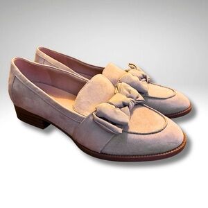 Bandolino Suede Bow Blush Taupe Loafers Women’s 7.5M